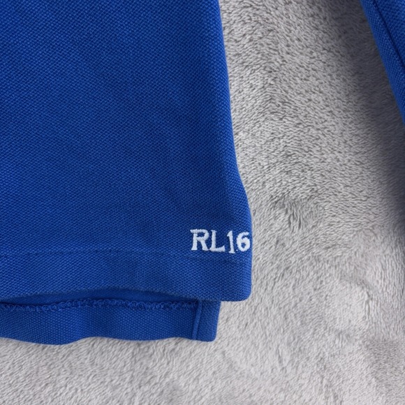 Polo Ralph Lauren Polo Shirt Boys Size Medium Blue‎ Long Sleeve Big Pony Casual - Picture 4 of 7